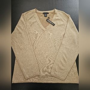 NWT - "Paraphrase" Gold Threaded Twinkle Jersey - Size 1X